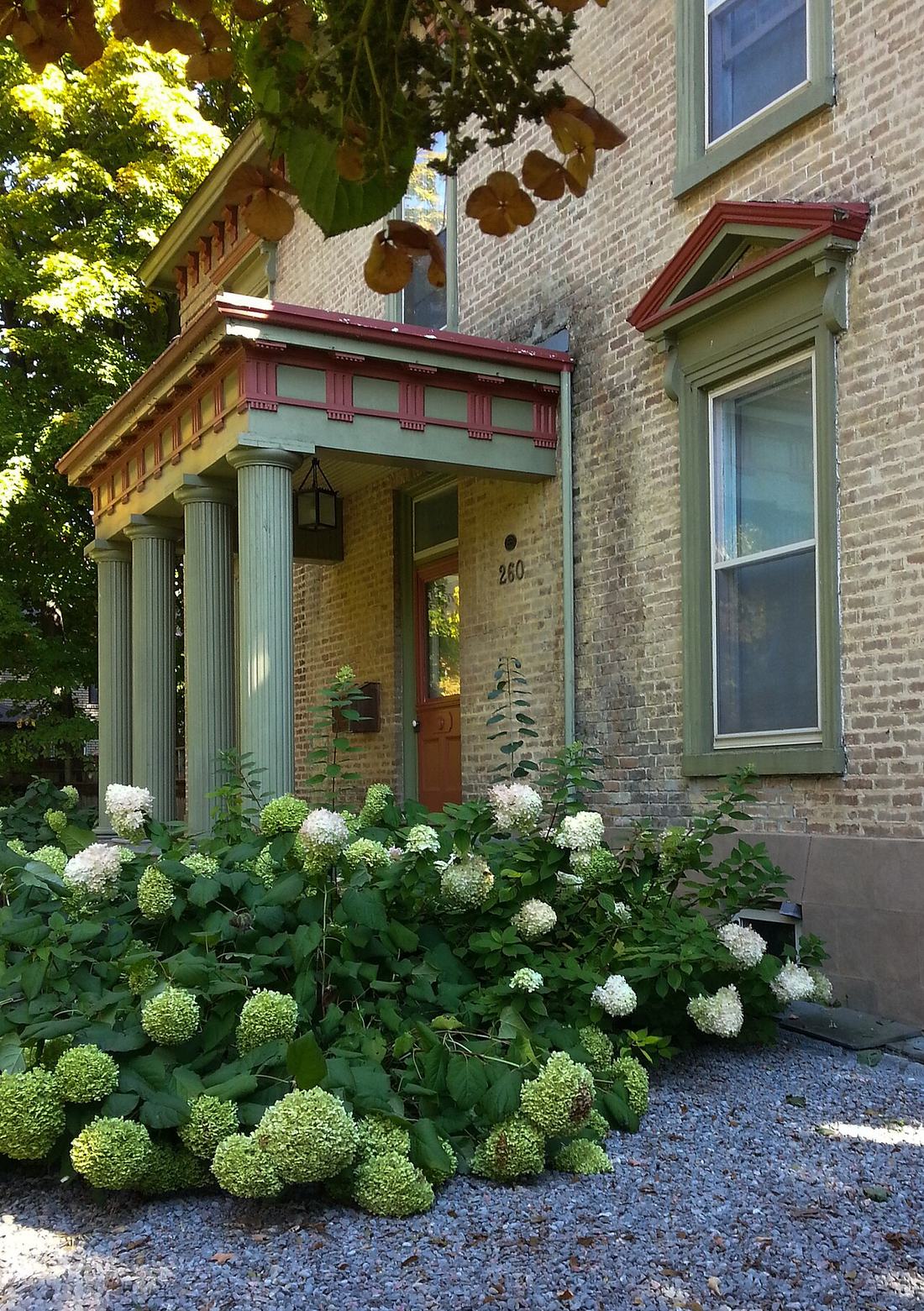 The front door of a house in Peterborough, Ontario