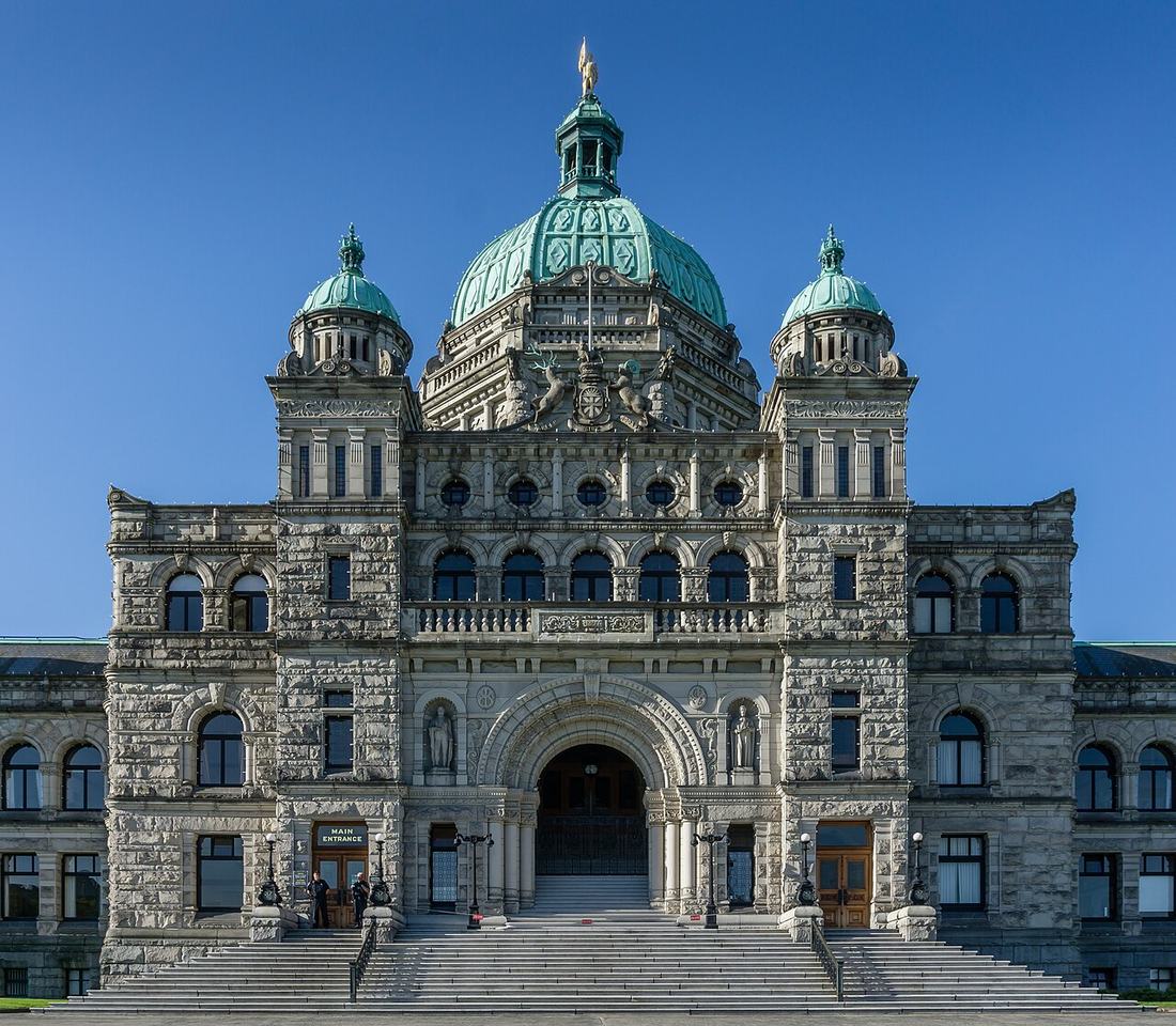 The Parliament Buildings in Victoria, British Columbia
