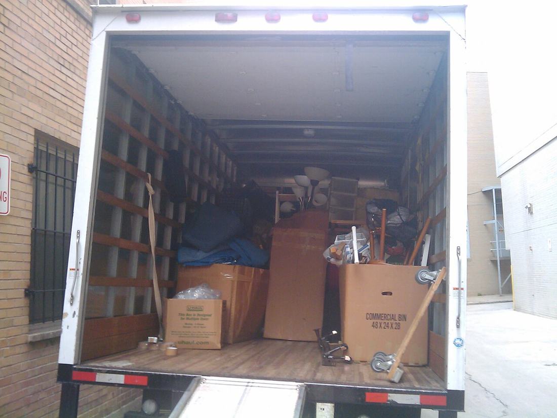 Cardboard moving boxes